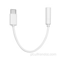 USB-C para fone de ouvido de fone de ouvido do Adaptador